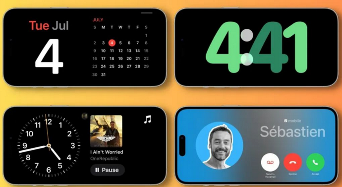 抚松苹果手机维修分享iOS17横屏充电待机显示有什么好处 
