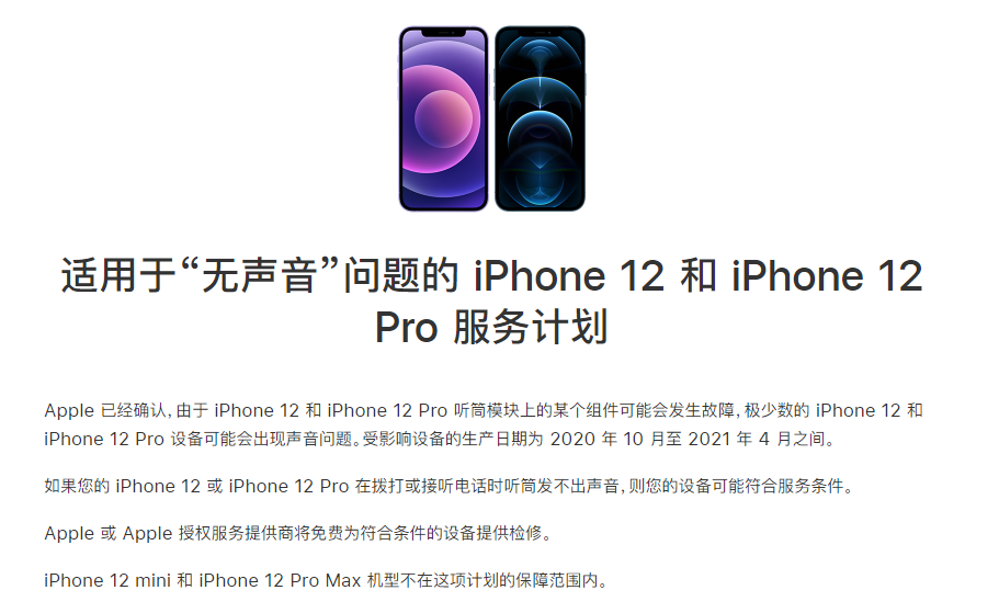 抚松苹果手机维修分享iPhone 12/Pro 拨打或接听电话时无声音怎么办 